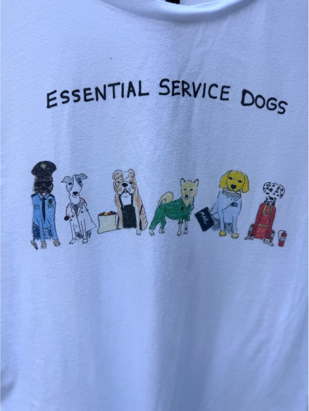 Unfortunate Portrait Essential Service Dogs White T-Shirt XL - Picture 2 of 4
